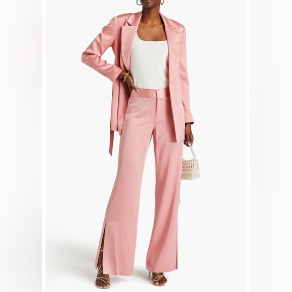 Alice + Olivia Pants - ALICE + OLIVIA JC satin-crepe wide-leg pants